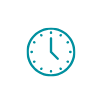 Clock icon symbolising increased time spent in-store and repeat customer behaviour