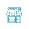 Coffee shop storefront icon