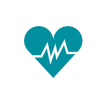 Heartbeat icon symbolising reduction of harsh hospital sounds