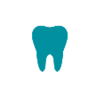 Tooth icon representing a calming atmosphere through music.