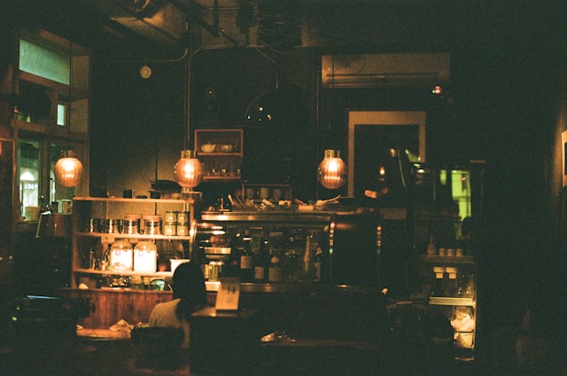 inside of a cosy little cafe