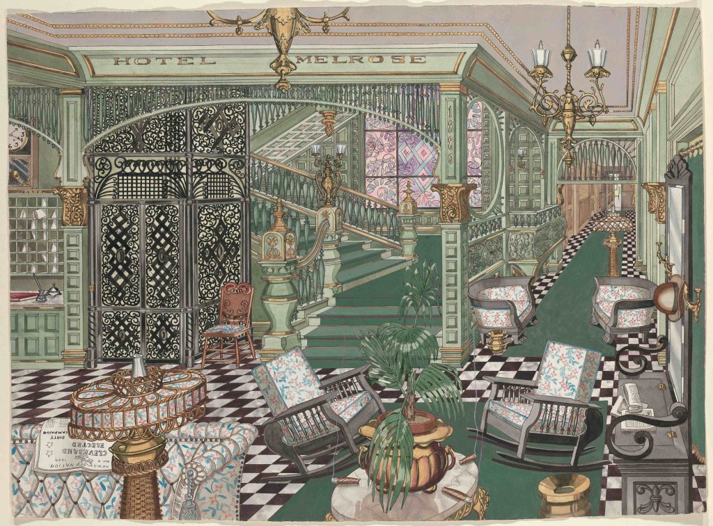 hotel lobby image vintage